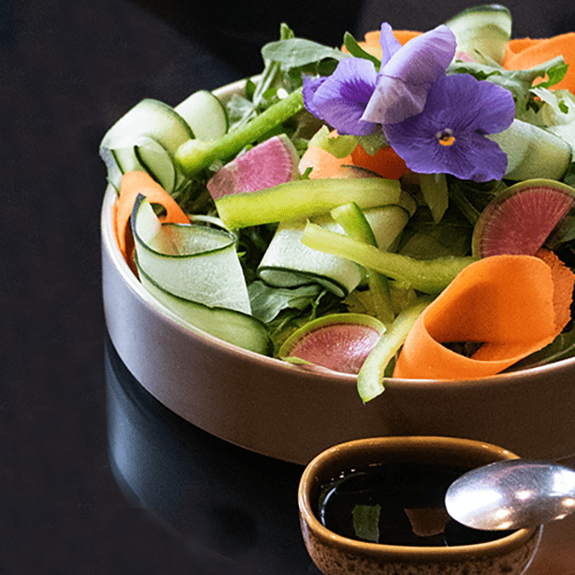 platillo ensalada de arúgula